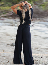 Load image into Gallery viewer, Short Sleeve T-Shirt and Wide Leg Pants Set