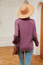 Load image into Gallery viewer, Contrast V-Neck Long Sleeve Blouse
