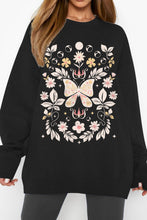 Load image into Gallery viewer, Simply Love Full Size Flower and Butterfly Graphic Sweatshirt
