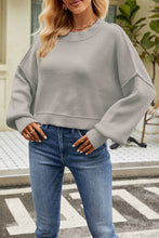 Load image into Gallery viewer, Round Neck Dropped Shoulder Sweater