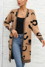 Load image into Gallery viewer, Printed Long Sleeve Cardigan with Pockets