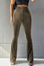 Load image into Gallery viewer, Ribbed High Waist Flare Pants