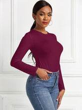 Load image into Gallery viewer, Round Neck Long Sleeve Bodysuit