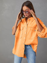 Load image into Gallery viewer, Dropped Shoulder Raw Hem Jacket