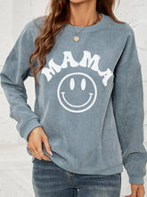 Load image into Gallery viewer, Round Neck Long Sleeve MAMA Graphic Sweatshirt