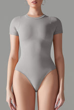 Load image into Gallery viewer, Round Neck Short Sleeve Active Bodysuit
