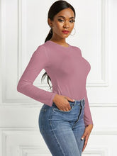Load image into Gallery viewer, Round Neck Long Sleeve Bodysuit