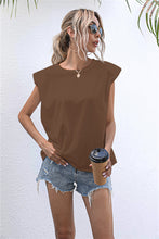 Load image into Gallery viewer, Round Neck Cap Sleeve Tee
