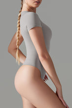 Load image into Gallery viewer, Round Neck Short Sleeve Active Bodysuit