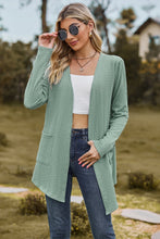 Load image into Gallery viewer, Cable-Knit Long Sleeve Cardigan with Pocket