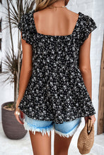 Load image into Gallery viewer, Printed Square Neck Cap Sleeve Blouse