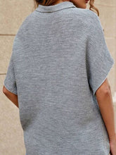 Load image into Gallery viewer, Mock Neck Short Sleeve Sweater
