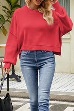Load image into Gallery viewer, Round Neck Dropped Shoulder Sweater
