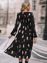 Load image into Gallery viewer, Printed V-Neck Slit Dress