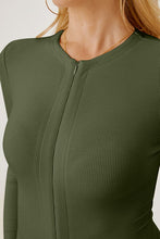 Load image into Gallery viewer, Zip Up Long Sleeve Bodysuit