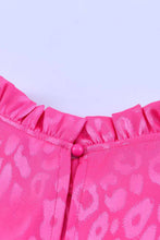 Load image into Gallery viewer, Leopard Tie Belt Tiered Dress