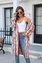 Load image into Gallery viewer, Printed Open Front Pocketed Cardigan