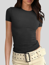 Load image into Gallery viewer, Round Neck Short Sleeve T-Shirt