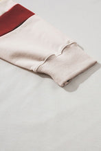 Load image into Gallery viewer, Striped Round Neck Sweatshirt and Drawstring Joggers Set