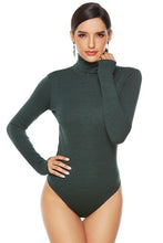 Load image into Gallery viewer, Ribbed Turtleneck Long Sleeve Bodysuit