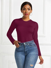 Load image into Gallery viewer, Round Neck Long Sleeve Bodysuit