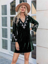 Load image into Gallery viewer, V-Neck Slit Sleeve Mini Dress