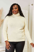 Load image into Gallery viewer, Heimish Full Size Long Sleeve Turtleneck Sweater with Side Slit