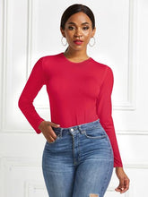 Load image into Gallery viewer, Round Neck Long Sleeve Bodysuit