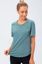 Load image into Gallery viewer, Round Neck Raglan Sleeve Active Tee