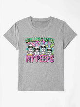Load image into Gallery viewer, CHILLING WITH MY PEEPS Round Neck T-Shirt