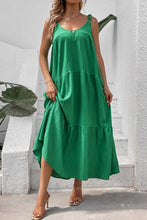Load image into Gallery viewer, Tie-Shoulder Tiered Maxi Dress