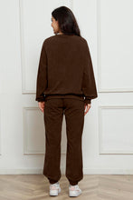Load image into Gallery viewer, Round Neck Sweatshirt and Sweatpants Set