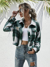 Load image into Gallery viewer, Plaid Dropped Shoulder Shirt Jacket