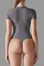 Load image into Gallery viewer, Round Neck Short Sleeve Active Bodysuit