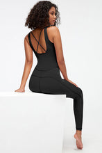 Load image into Gallery viewer, Crisscross Wide Strap Active Jumpsuit