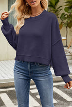Load image into Gallery viewer, Round Neck Dropped Shoulder Sweater