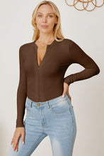 Load image into Gallery viewer, Zip Up Long Sleeve Bodysuit