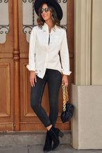 Load image into Gallery viewer, Distressed Snap Down Denim Jacket