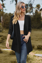 Load image into Gallery viewer, Cable-Knit Long Sleeve Cardigan with Pocket