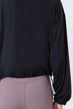Load image into Gallery viewer, Drawstring Zip Up Dropped Shoulder Active Outerwear