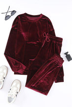 Load image into Gallery viewer, Long Sleeve Top and Pants Lounge Set