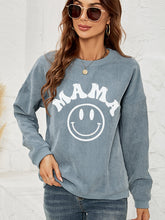 Load image into Gallery viewer, Round Neck Long Sleeve MAMA Graphic Sweatshirt