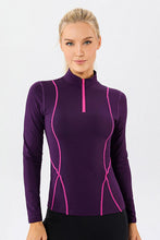 Load image into Gallery viewer, Mock Neck Quarter Zip Active T-Shirt