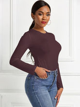 Load image into Gallery viewer, Round Neck Long Sleeve Bodysuit