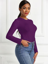 Load image into Gallery viewer, Round Neck Long Sleeve Bodysuit