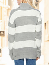 Load image into Gallery viewer, Striped Turtleneck Long Sleeve Sweater