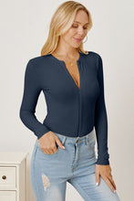 Load image into Gallery viewer, Zip Up Long Sleeve Bodysuit