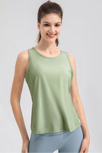 Load image into Gallery viewer, Wide Strap Round Neck Active Tank