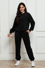 Load image into Gallery viewer, Round Neck Sweatshirt and Sweatpants Set