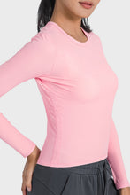 Load image into Gallery viewer, Round Neck Long Sleeve Sports Top